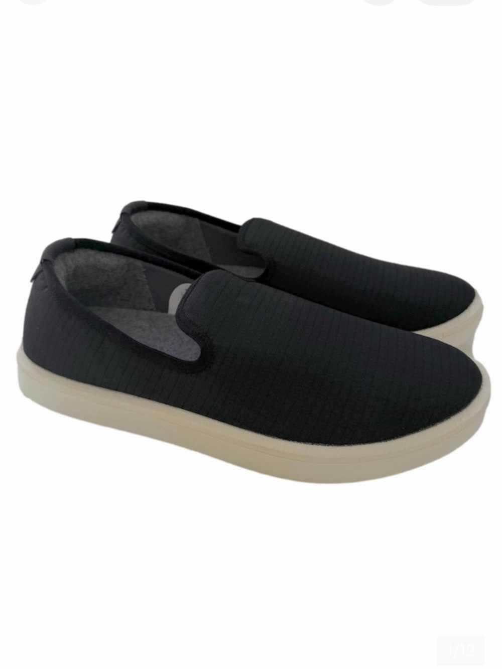 Allbirds Wool Lounger Black Mens Size 9 Slip-On Sneakers Shoes Washable EUC